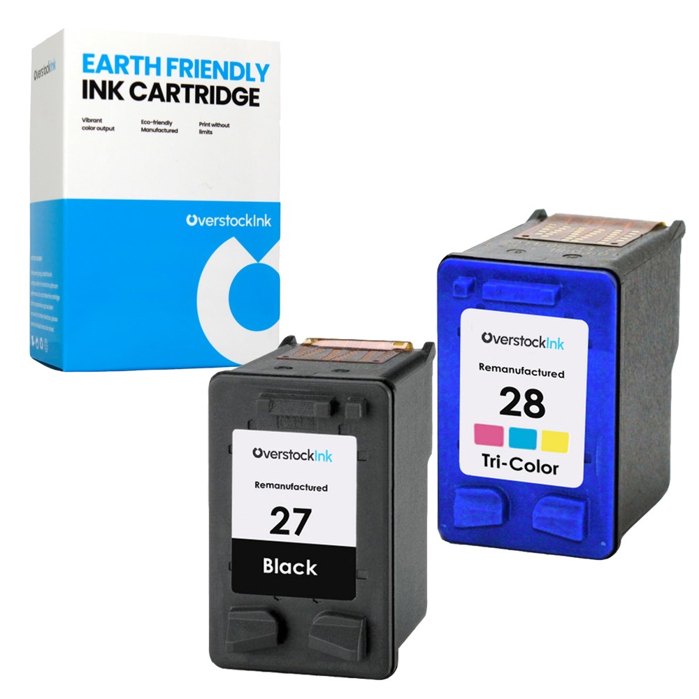 OSI 2PK Compatible HP 27 28 Ink Cartridges Combo Pack for DeskJet 3320 3322 3325