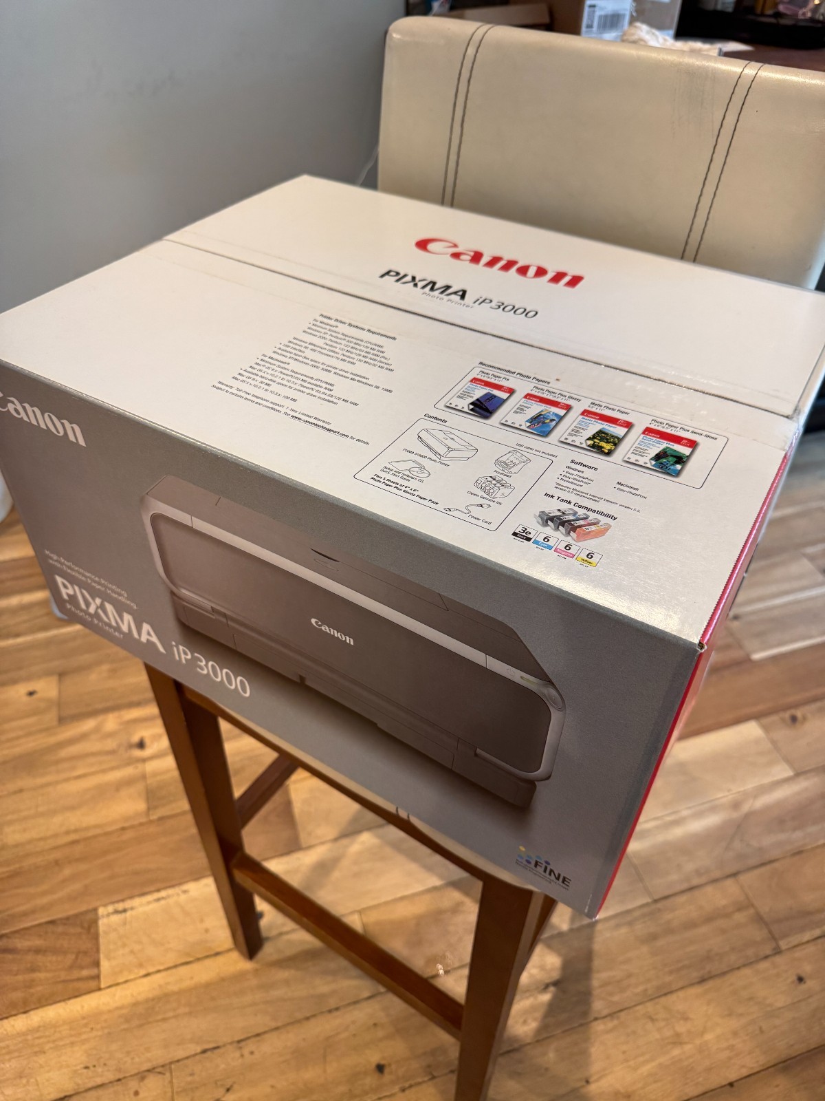 Canon PIXMA iP3000 Photo Printer NEW Factory Sealed NOS USB Inkjet Printer 4800x