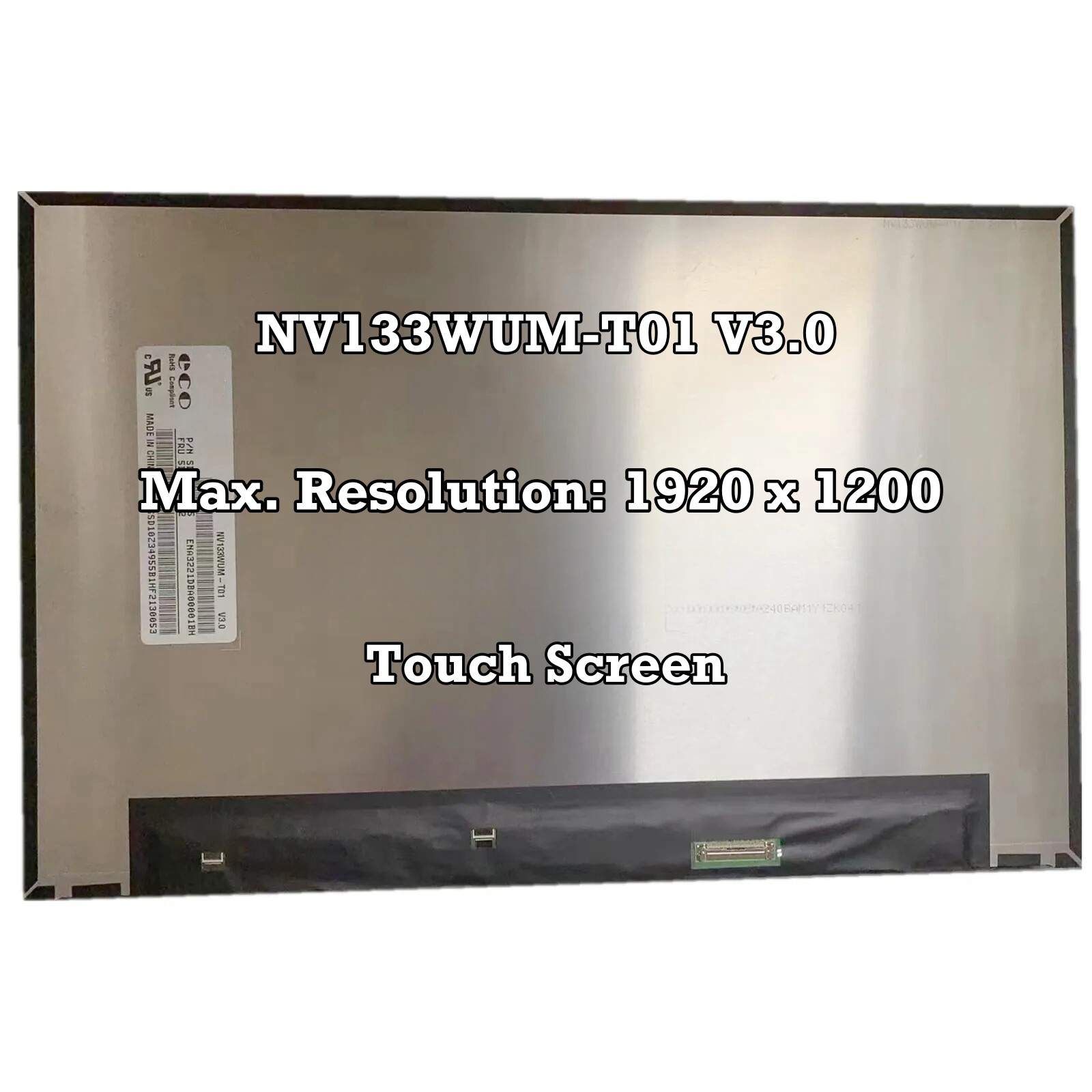 NV133WUM-T01 V3.0 Matrix 13.3 inch 1920x1200 Touch Laptop LCD Screen Panel 40Pin