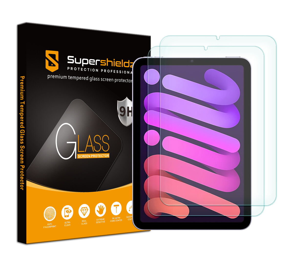 2X Supershieldz Tempered Glass Screen Protector for Apple iPad Mini 6/ 7 (2021)