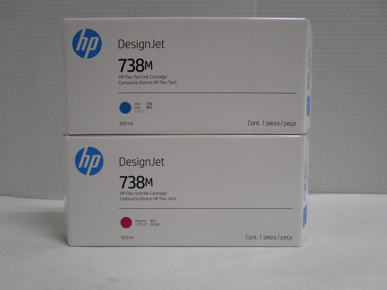 HP 738M 676M9A 676N0A 300ml Flex Tech ink cartridges June 2026 NEW SEALED