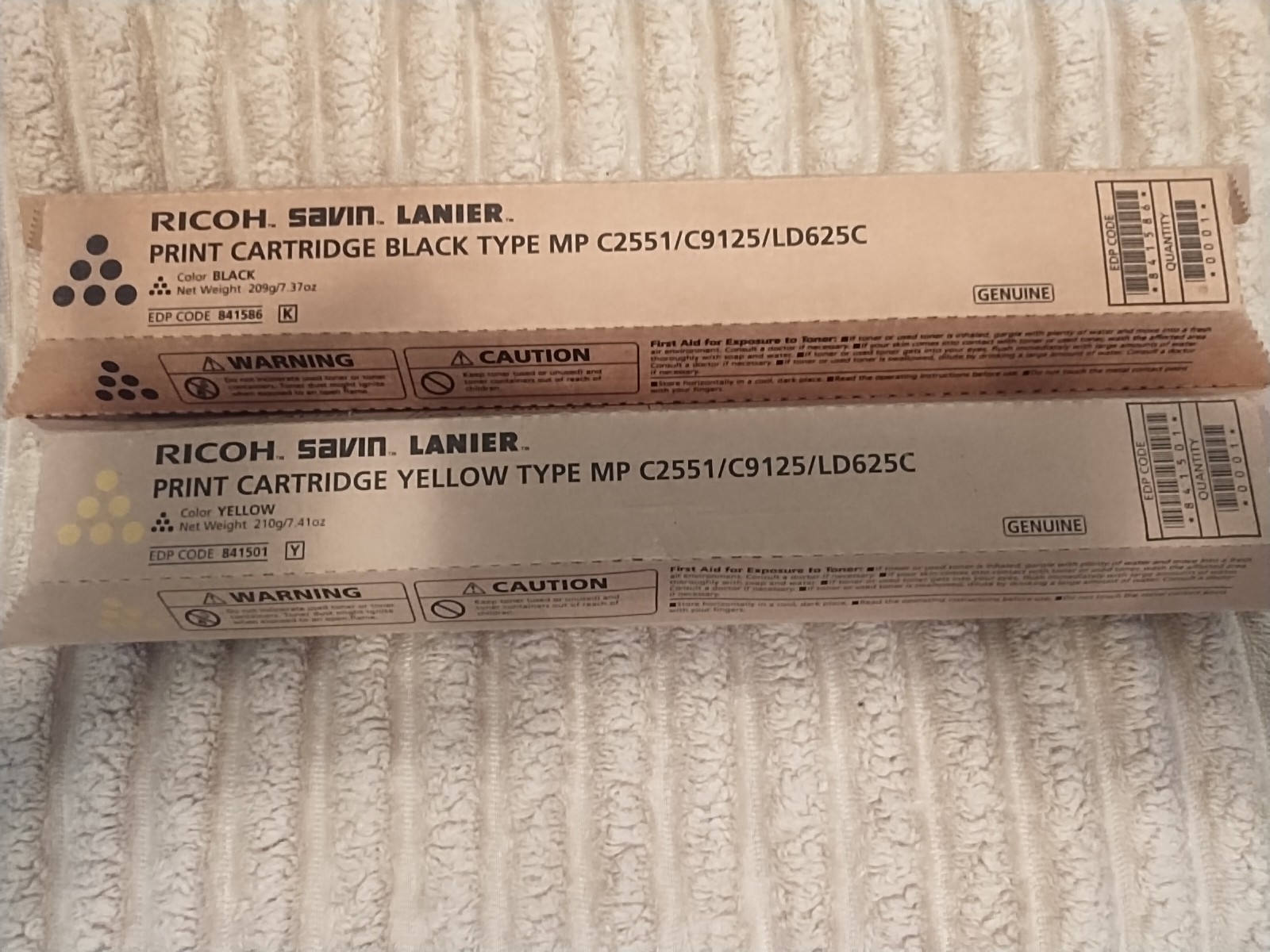 Ricoh Toner Brand New MP C2551 Black And Yellow