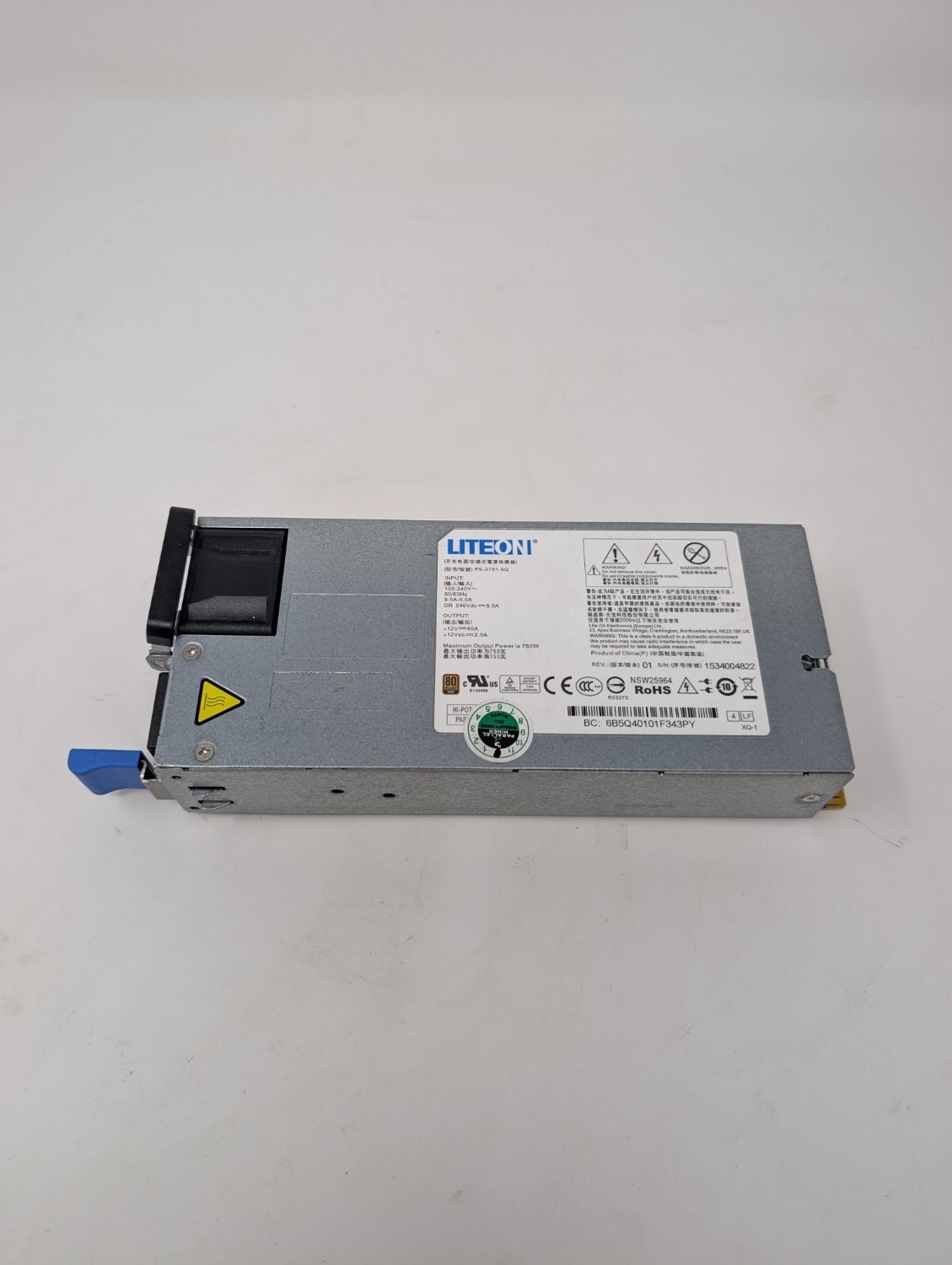Lite-On PS-2751-5Q Server Power Supply Unit Metal 750W Maximum Output