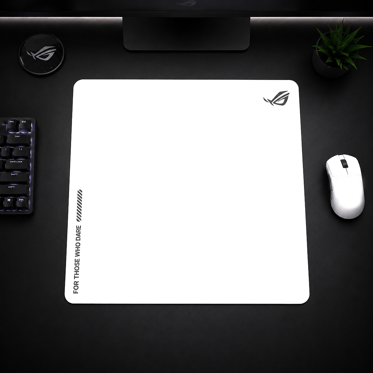 ROG Classic Black Mouse Mat | 500x500mm | L Size Gaming Mouse Pad