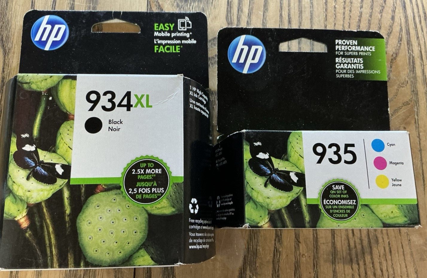 OEM Genuine HP 934XL Black & 935 C/M/Y 3-Color Ink Cartridges ~ NOS~ 2019