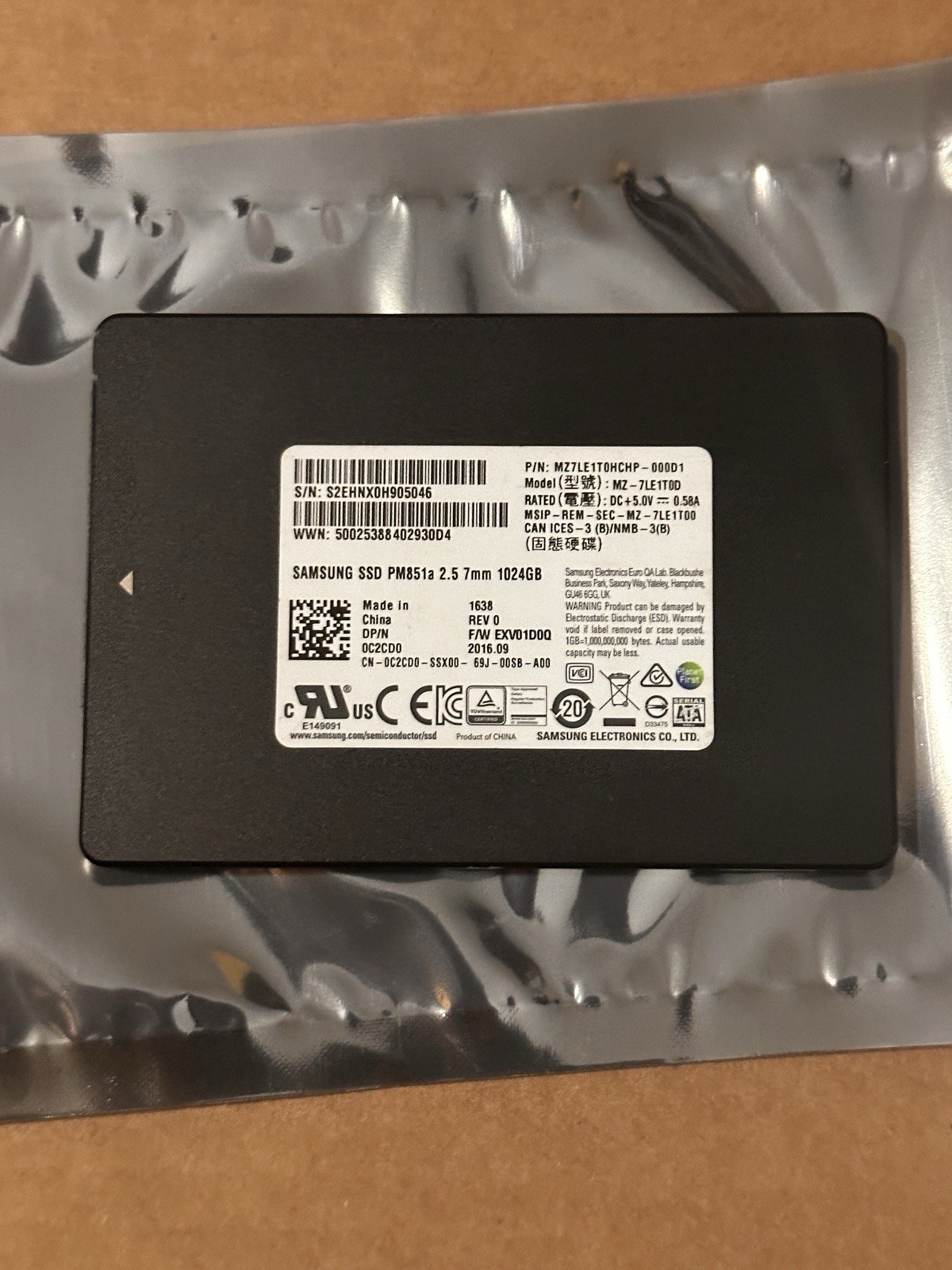 Samsung 1TB SSD 2.5