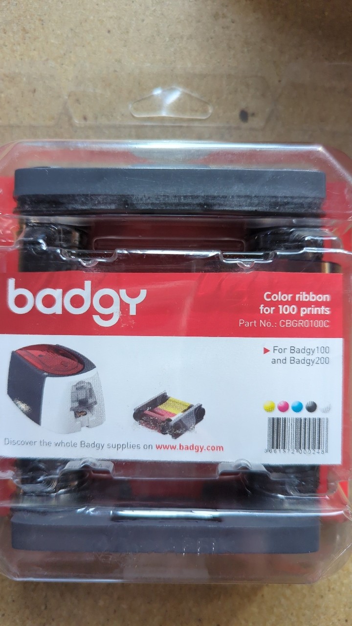 Evolis CBGR0100C High Trust Original Color Ribbons for Badgy100 & 200 - 100