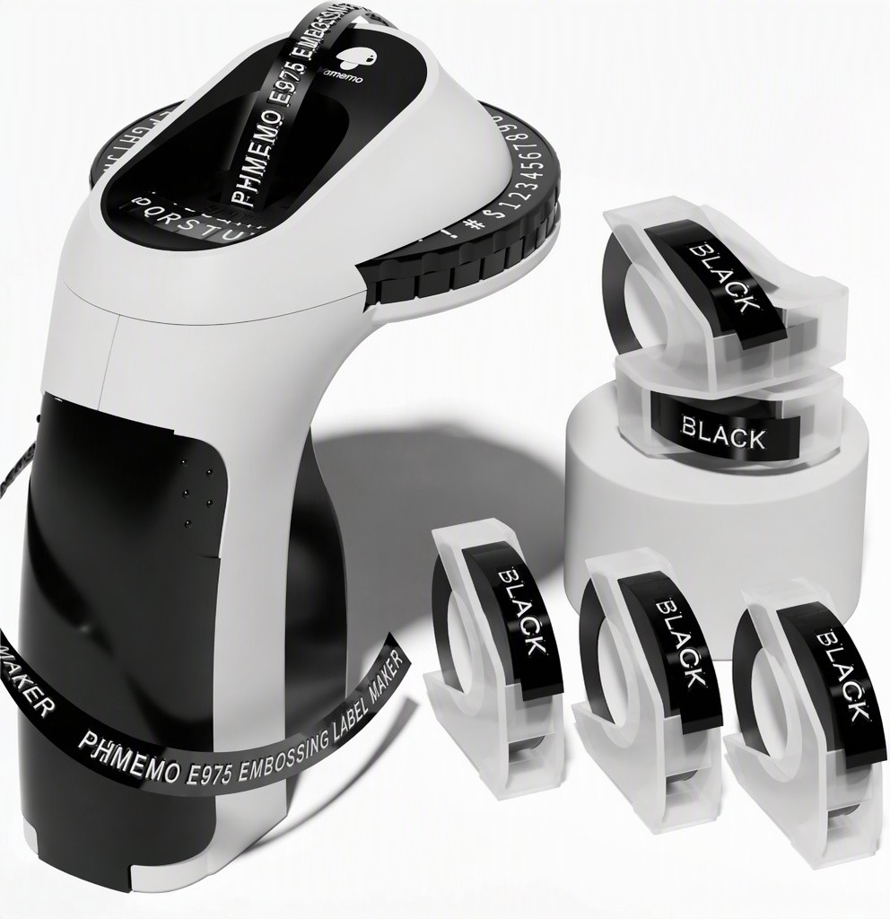 Compatible DYMO Embossing Label Maker Retro Manual w/ 5/6/10X DYMO Label Tapes