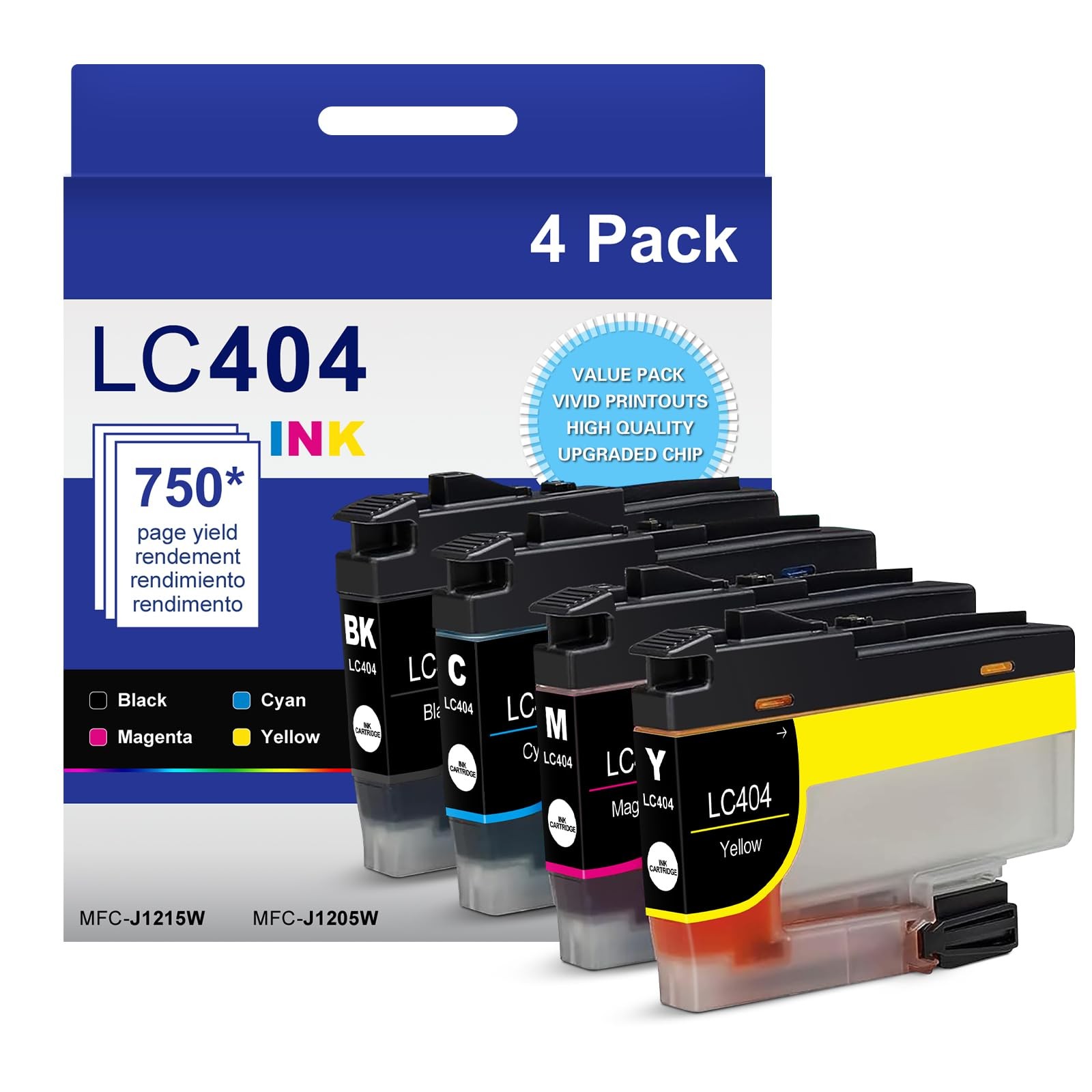 LC404 Ink Cartridges for Brother Printer 404XL LC404 LC-404 High Yield Ink Ca...