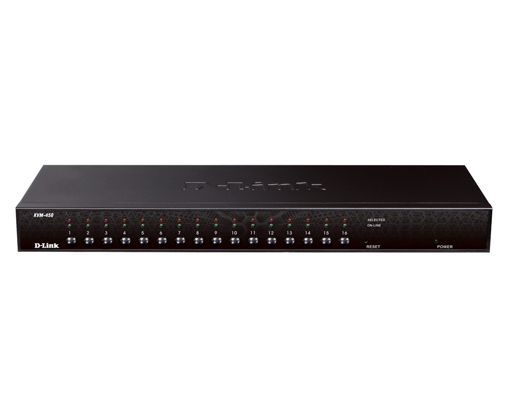D-LINK KVM-450 KVM COMBO SWITCH 16 PORT PS/2 + USB RACKMOUNT