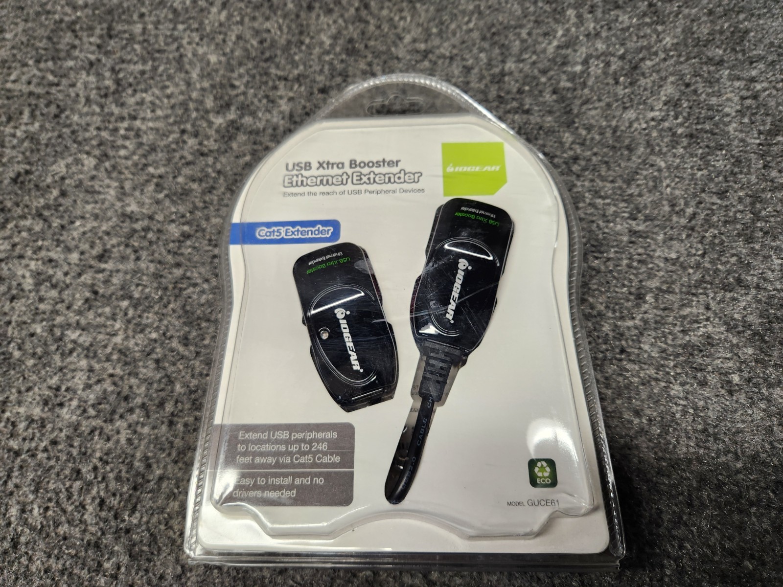 IOGEAR GUCE61 USB Xtra Booster Ethernet Extender Cable/Adapter *NEW/SEALED*