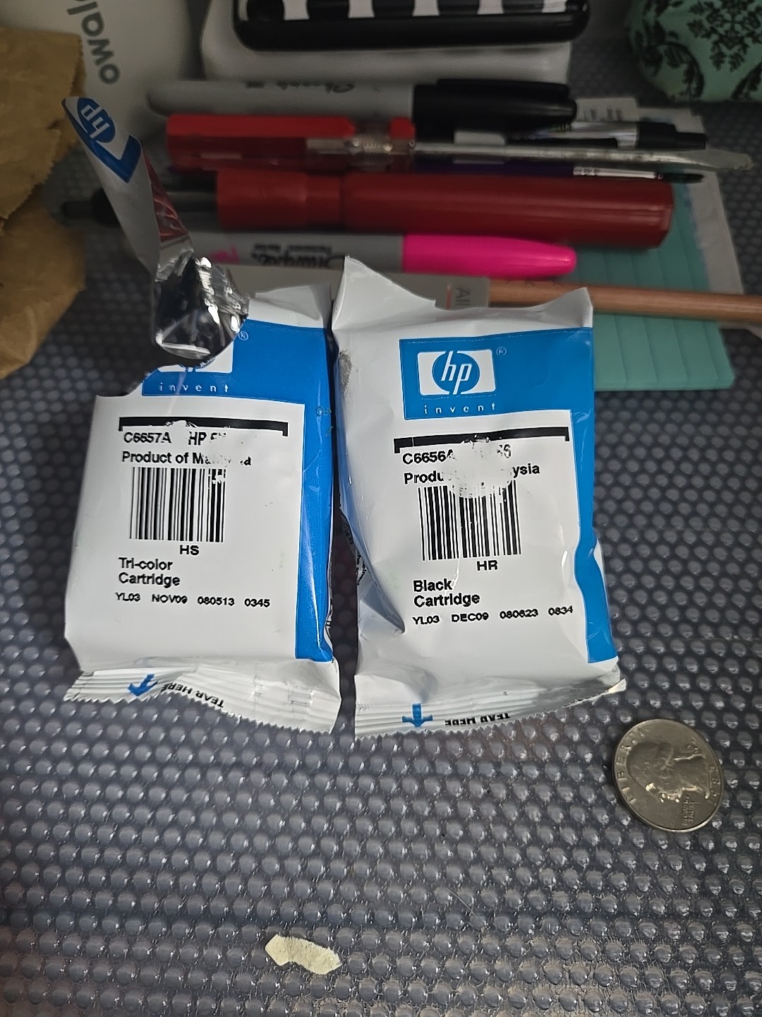 Open Box HP 56 (C6656A) Black Ink Cartridge + 57 Color 