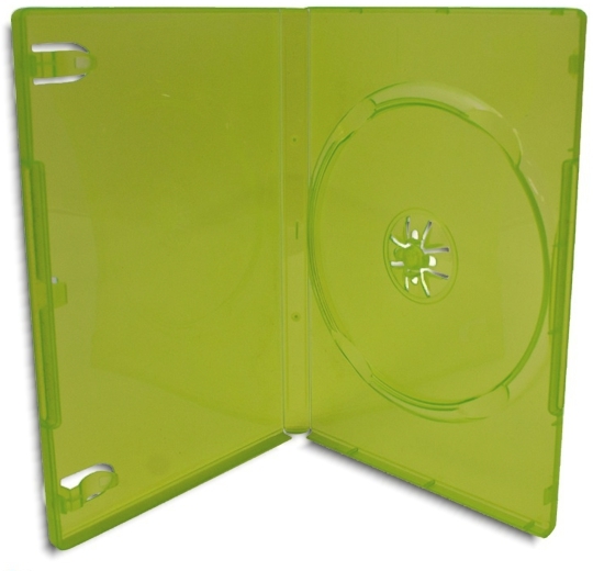 Single-Disc 14mm XBOX 360 Translucent Green Replacement Game Case 10-Pak