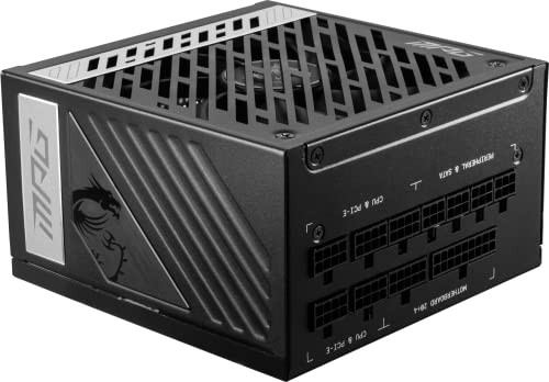 MSI MPG A1000G 80 PLUS Gold Power Supply 0% RPM Fully Modular - Black