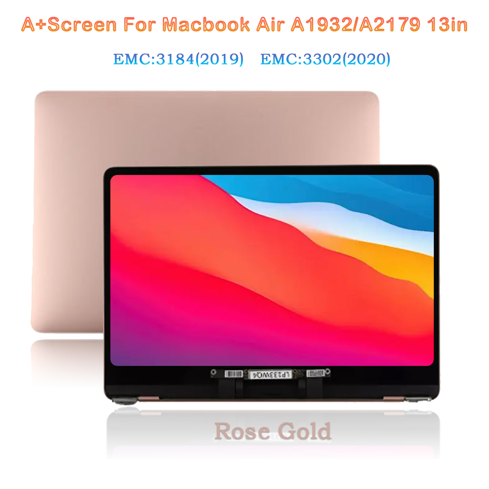 Rose Gold LCD Screen Display Replacement For Apple Macbook Air 13.3" A2179 A1932