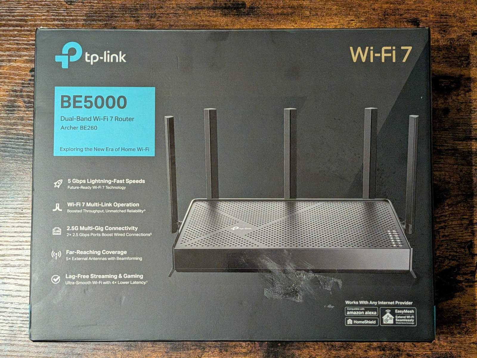 TP-Link Dual-Band BE5000 WiFi 7 Router Archer BE260 2.5G