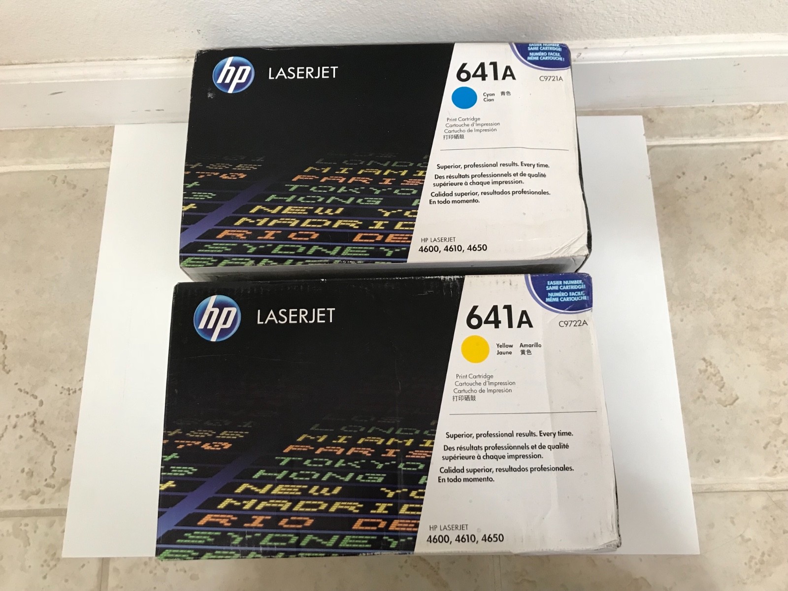 Lot 2 Genuine HP 641A CYAN and YELLOW 