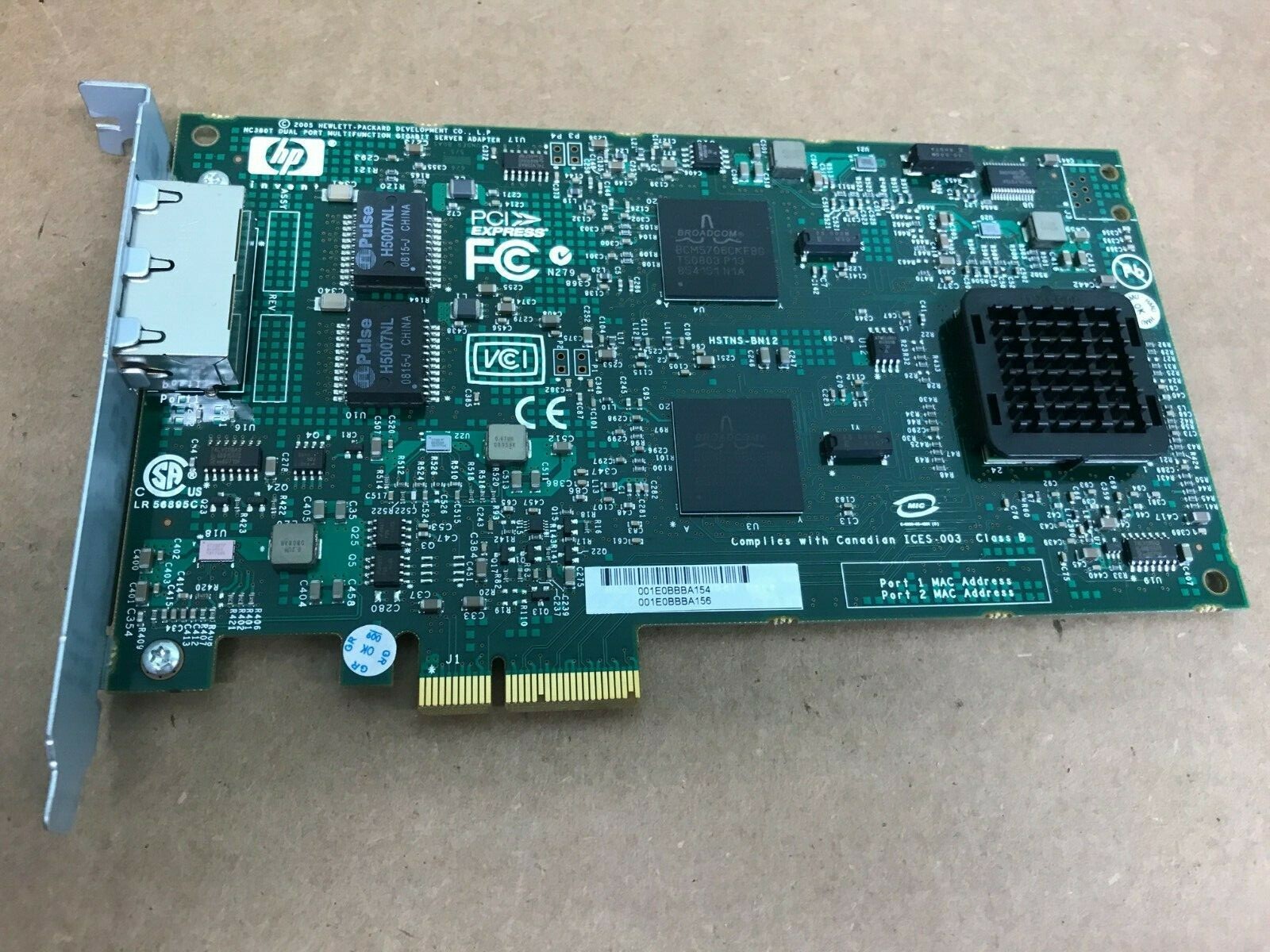 OEM HP NC380T Dual Gigabit Ethernet  Network Interface Card PCI-E 374443-001