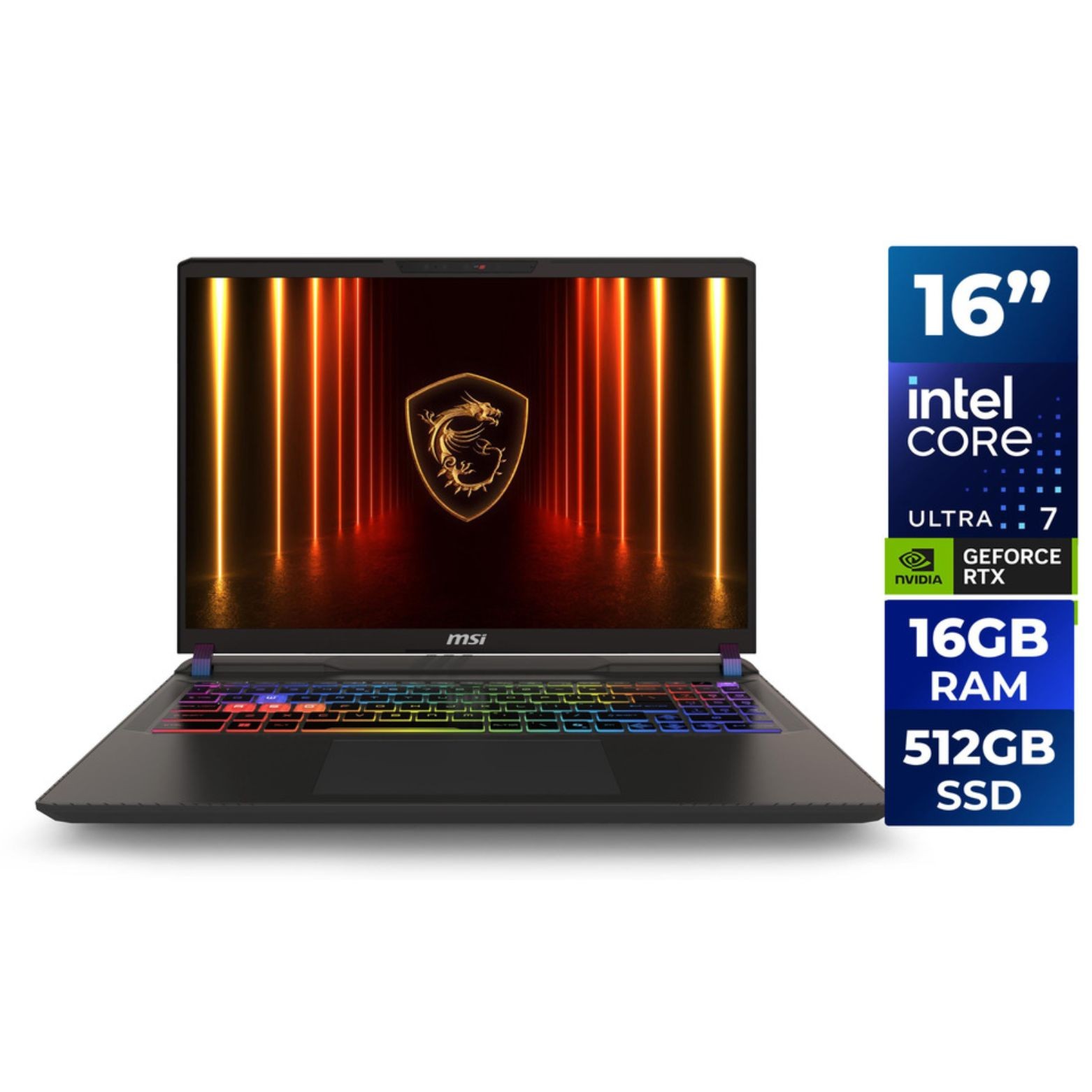 MSI Vector 16 HX AI 16" FHD+ Intel Ultra 7 255HX 16GB 512GB SSD RTX 5070 Ti W11H