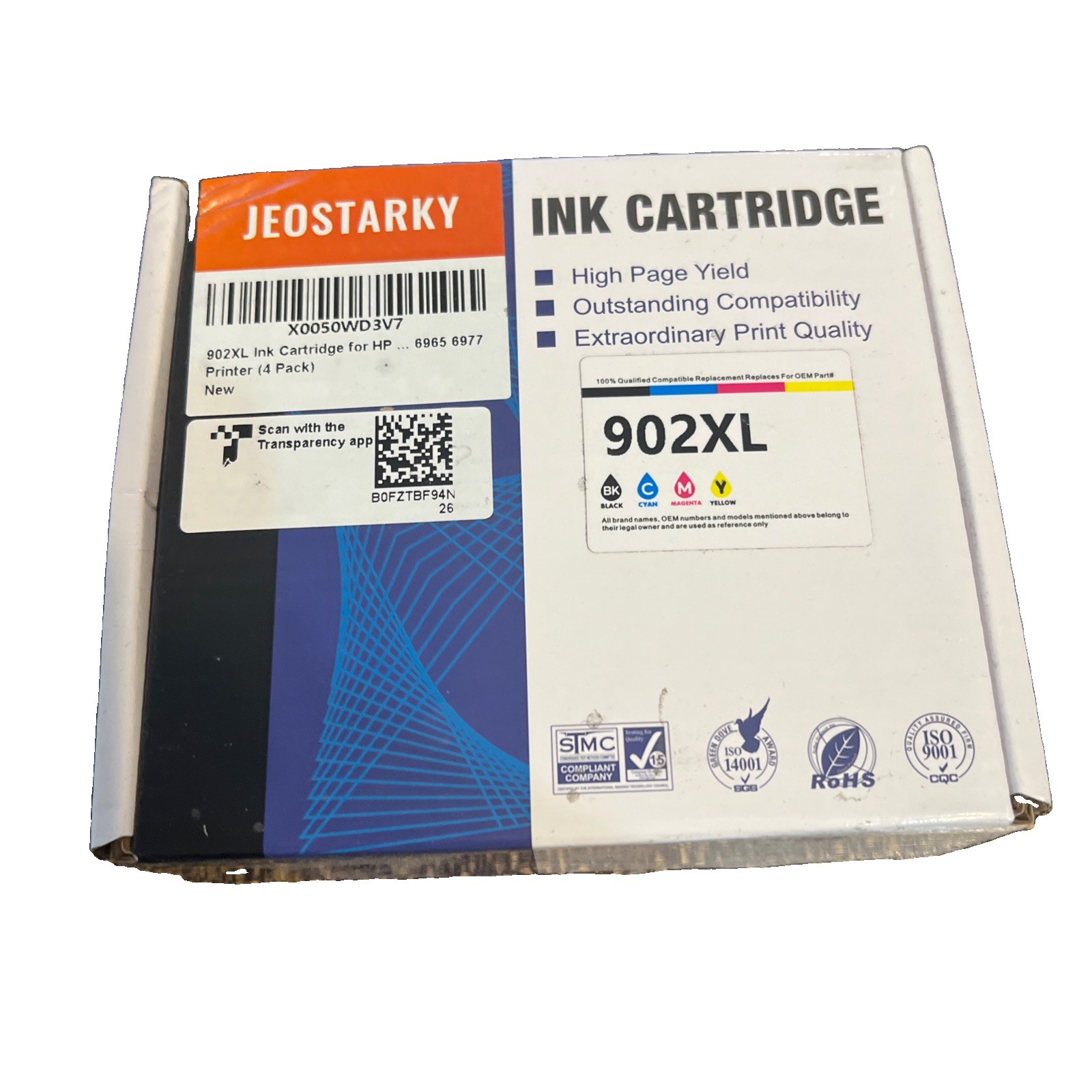 902 XL HP Ink Cartridge for Printers 1 902XL Black, 1-902 Magenta, 2- 902 Yellow