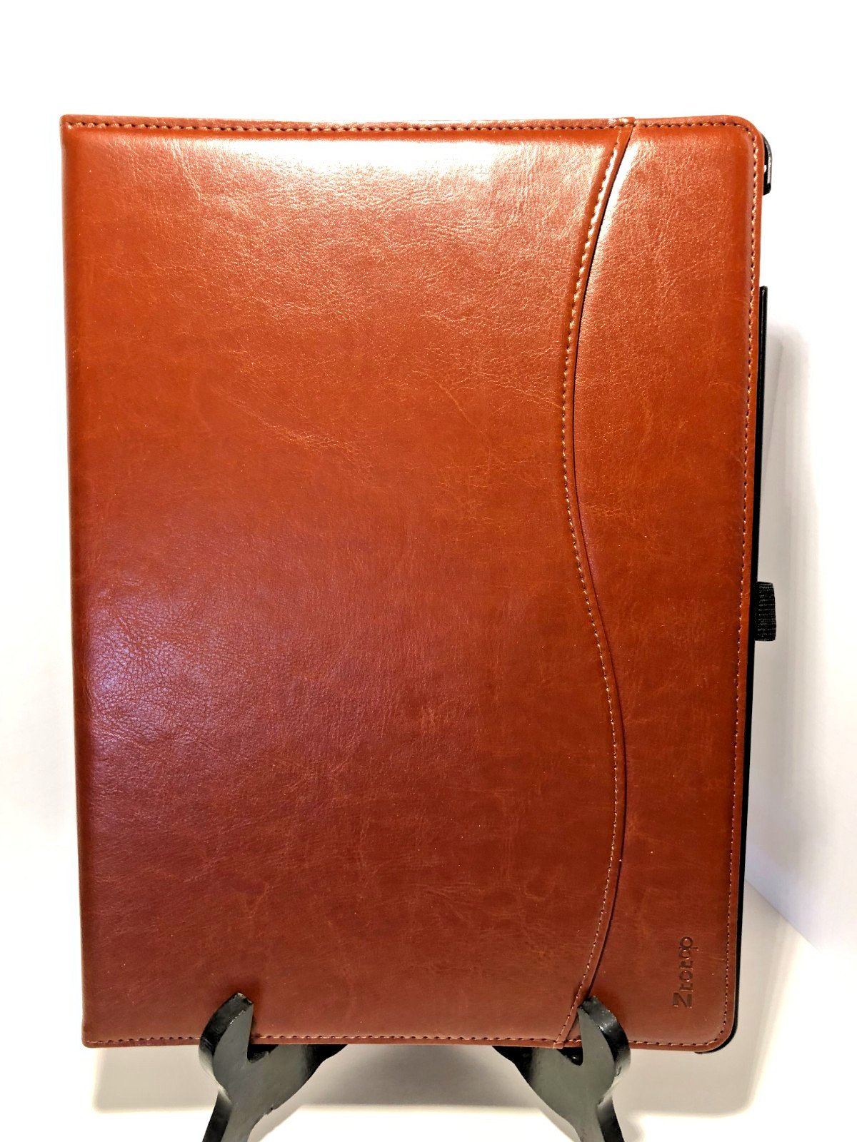 Ztotop iPad Pro 12.9 Tablet Folding Folio Cover Case Leather Brown Excellent