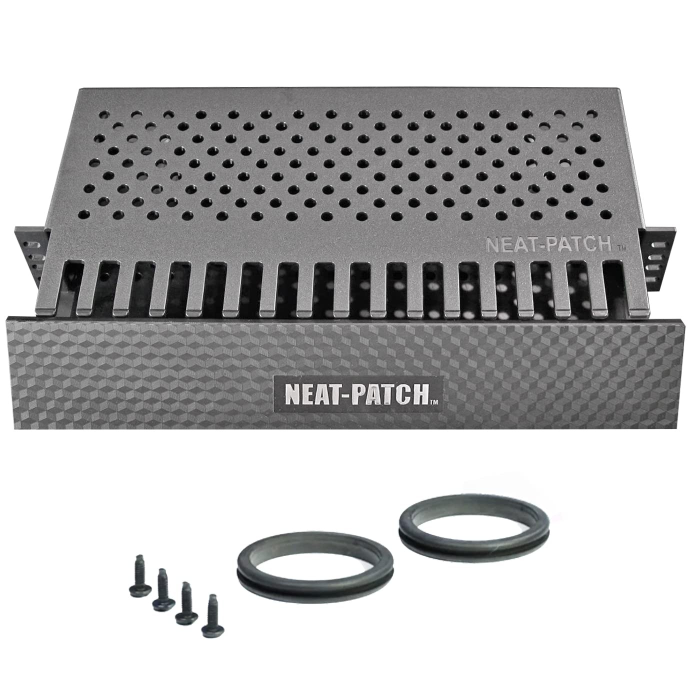 Neat Patch Cable Management Unit 2U (1 Pack), Black
