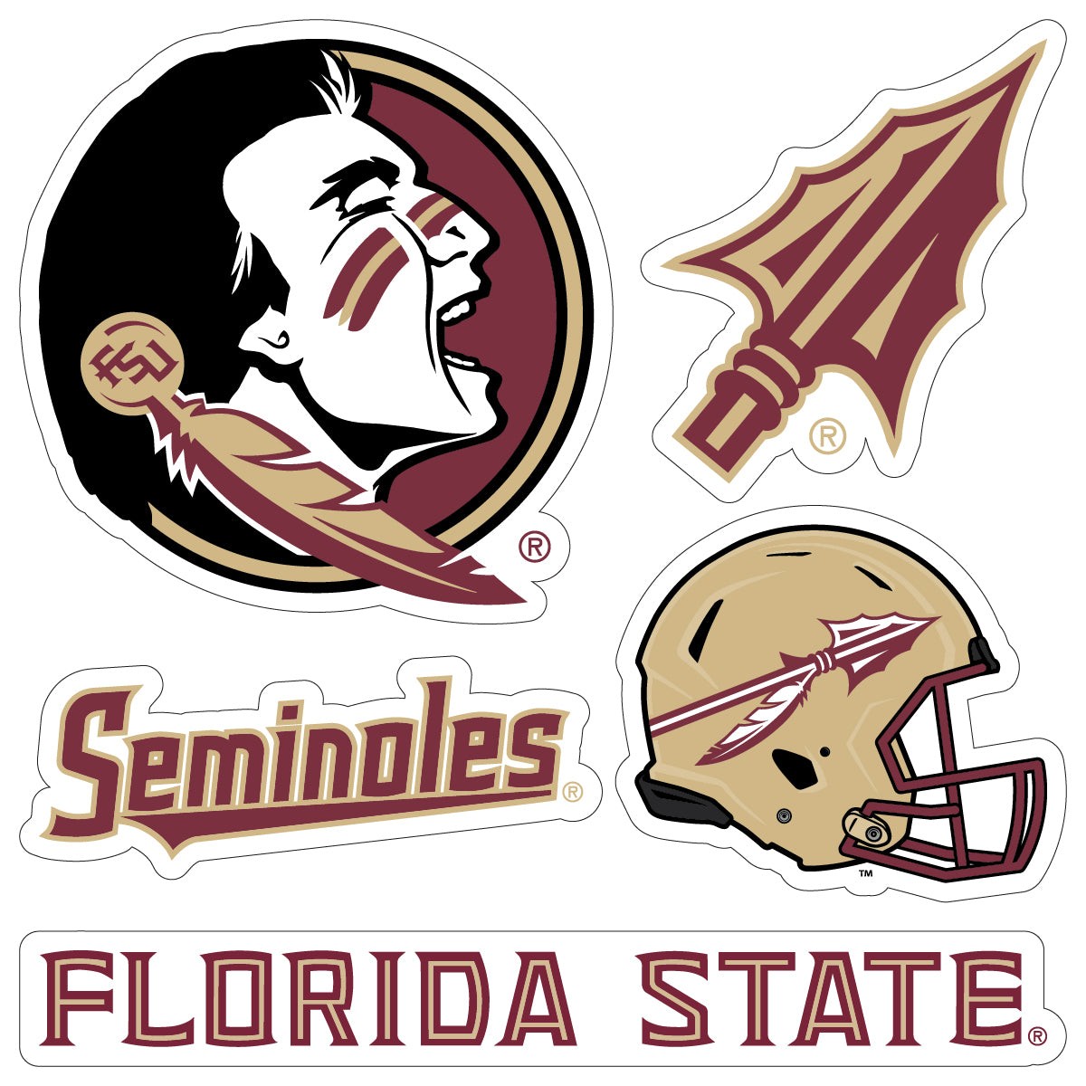Florida State Seminoles Sticker Multipack - College Spirit Set
