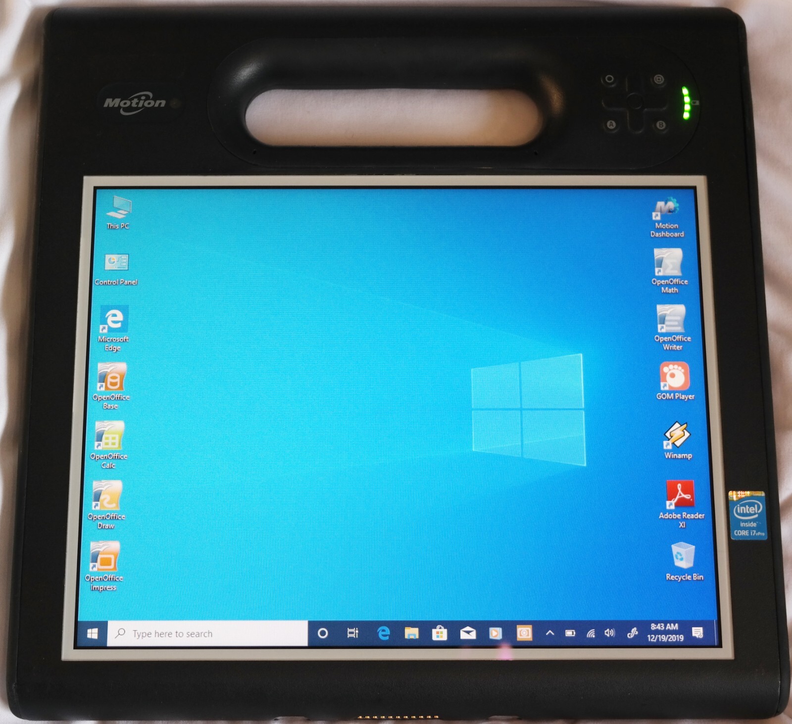 Motion Computing/Xplore F5/F5m Core i7 2.60GHz-(3.20Hz) 16GB 256GB SSD VAD LCD