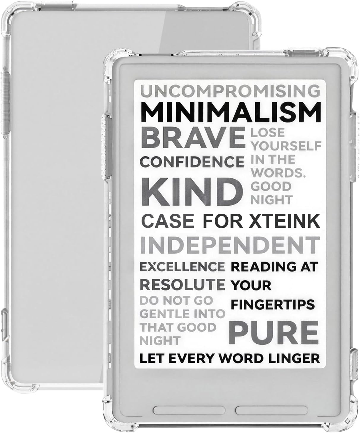 Clear TPU Case for XTEINK X3 3.7-Inch E-Reader, Airbag Corner Protection