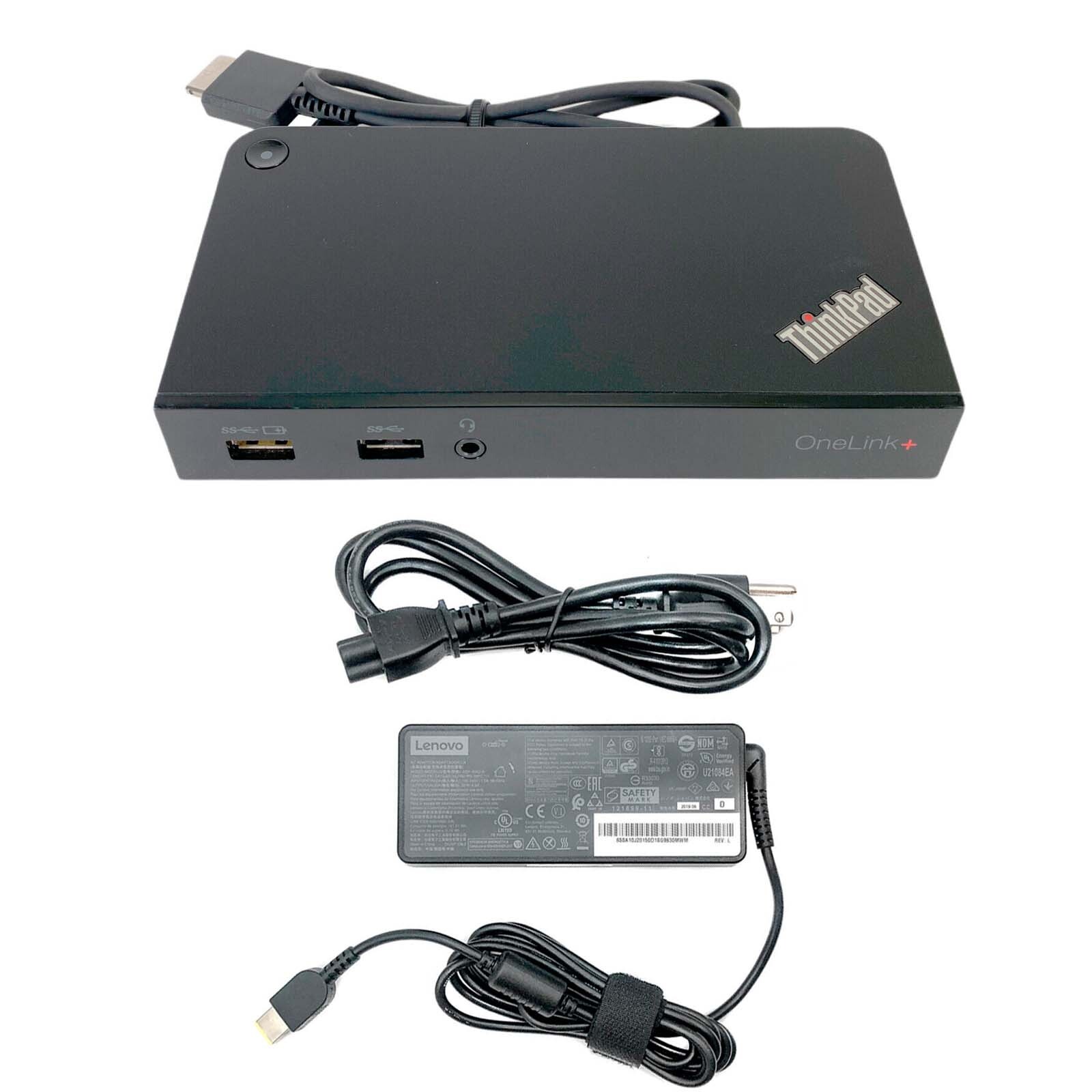 Lenovo ThinkPad OneLink+ Plus Docking Station DU9047S1 w/ AC Adapter 90W