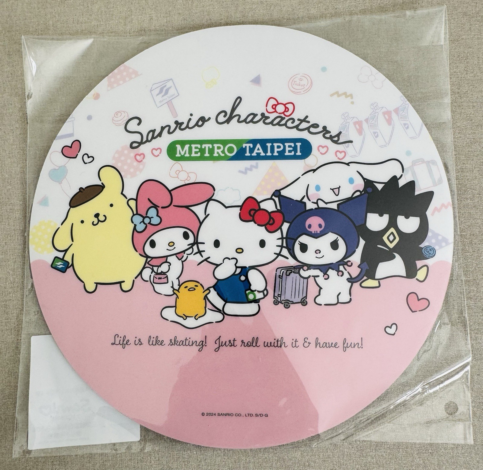 SANRIO TAIWAN METRO TAIPEI EXCLUSIVE - mixed Sanrio characters Mouse Pad - NEW