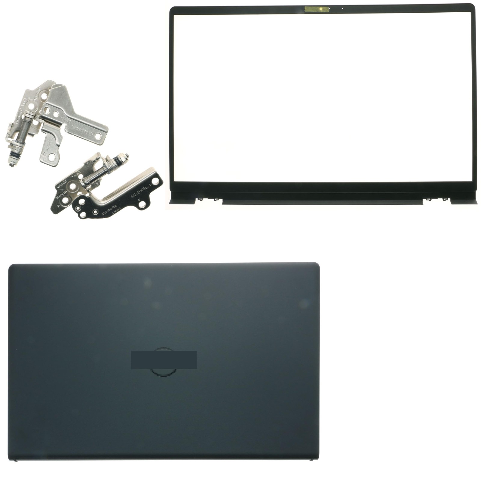 LCD Back Cover Top Case with Hinges and Front Bezel Replacement for Black