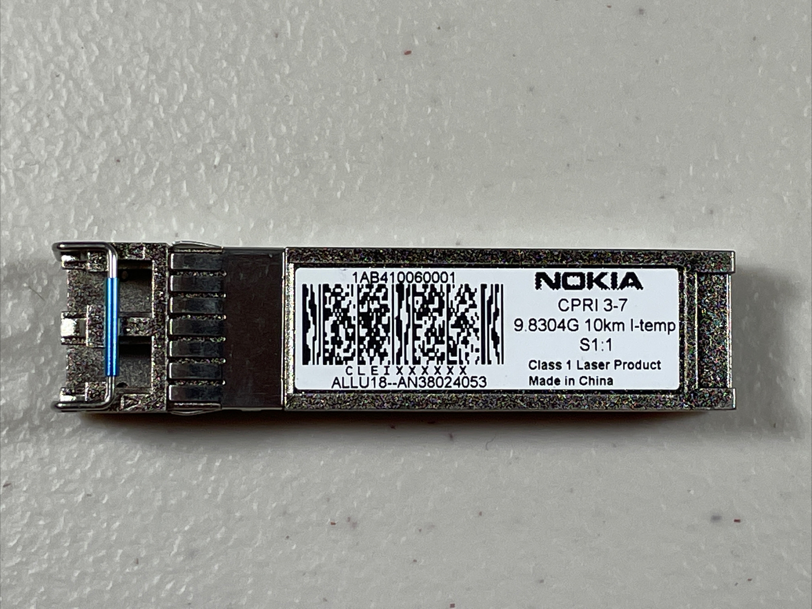 NOKIA 1AB410060001 CPRI 3-7 S 1:1 9.8304G 10KM I-TEMP 10GBE SFP