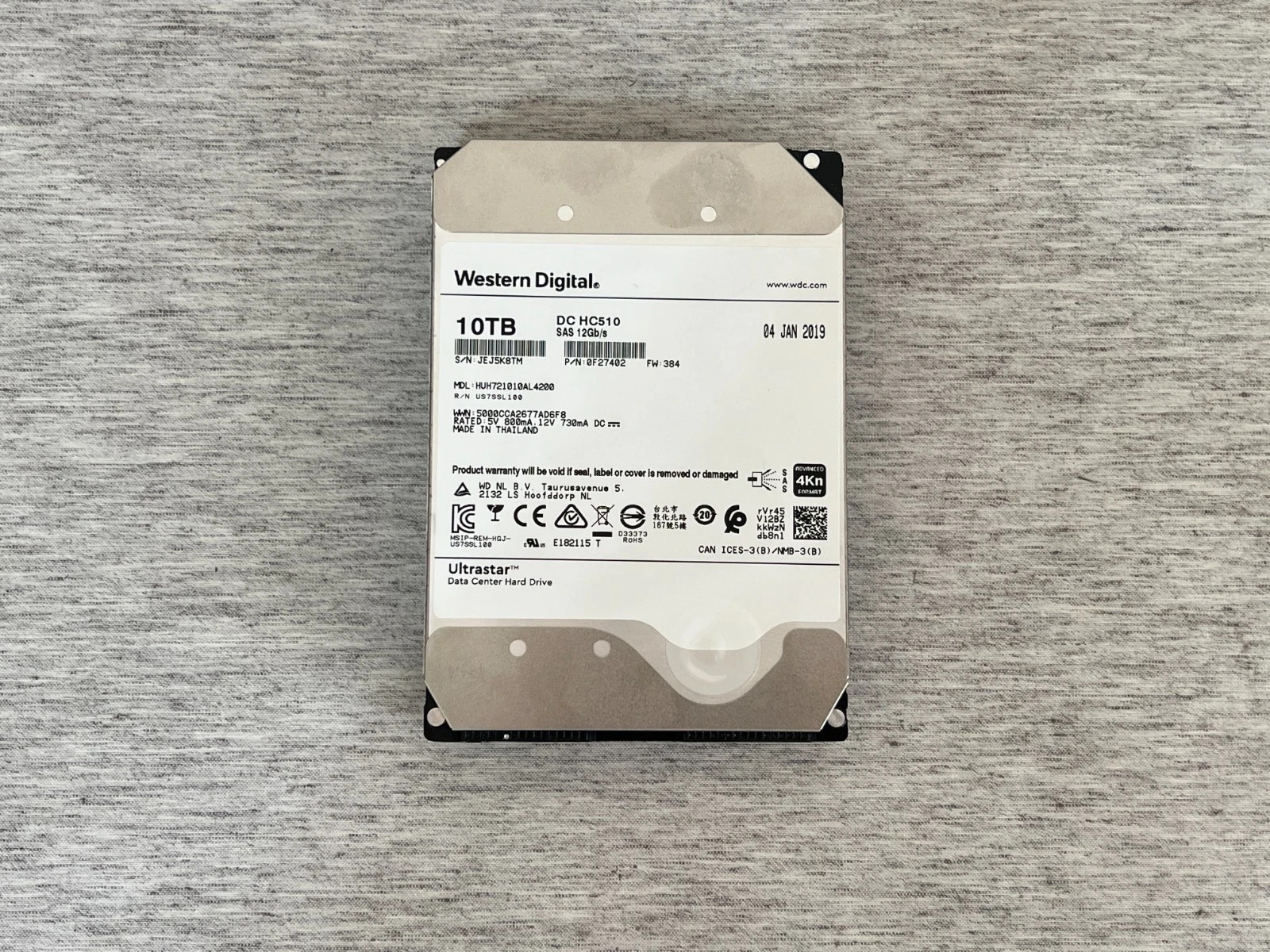 HGST HUH721010AL4200 10TB SAS 12Gb/s 4Kn 3.5 in Enterprise HDD | 0F27402