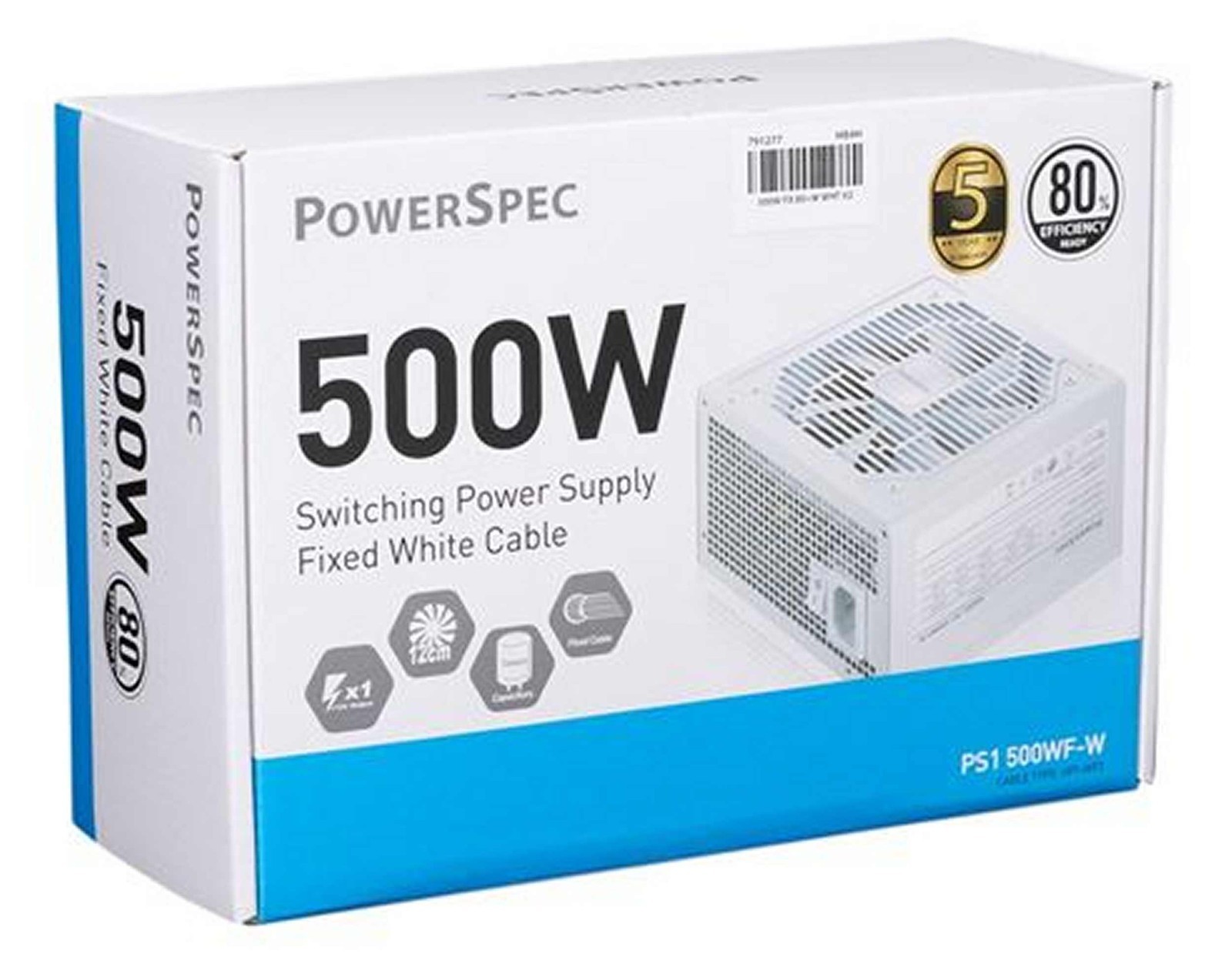 PowerSpec FX V2 500 Watt ATX Non-Modular Power Supply - White