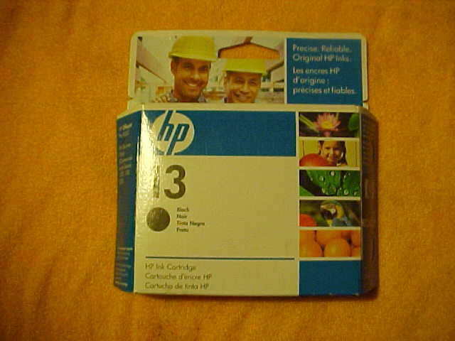 LOT OF 4 GENUINE HP 13 BLACK INK CARTRIDGES