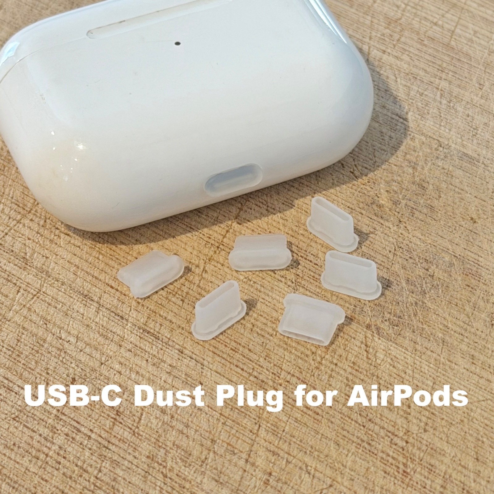 AirPods Pro 2 USB C Dust Plug Charging Port Cap Set Protective Covers Clear Gels