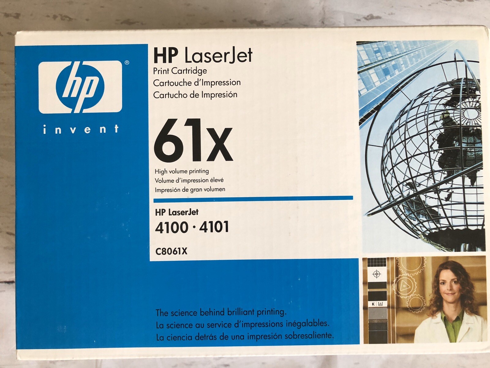 HP 61X Black Toner Cartridge for 4100 4100mfp 4101mfp 10K-Pages Yield C8061X NEW
