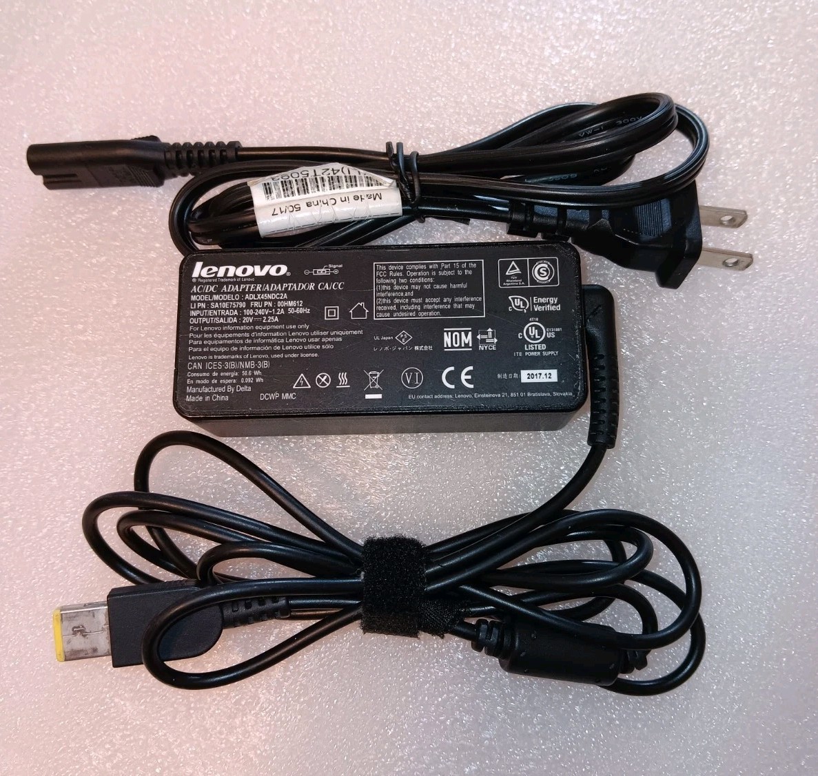 LENOVO ADLX45NDC2A 20V 2.25A 50W Genuine Original AC Power Adapter Charger