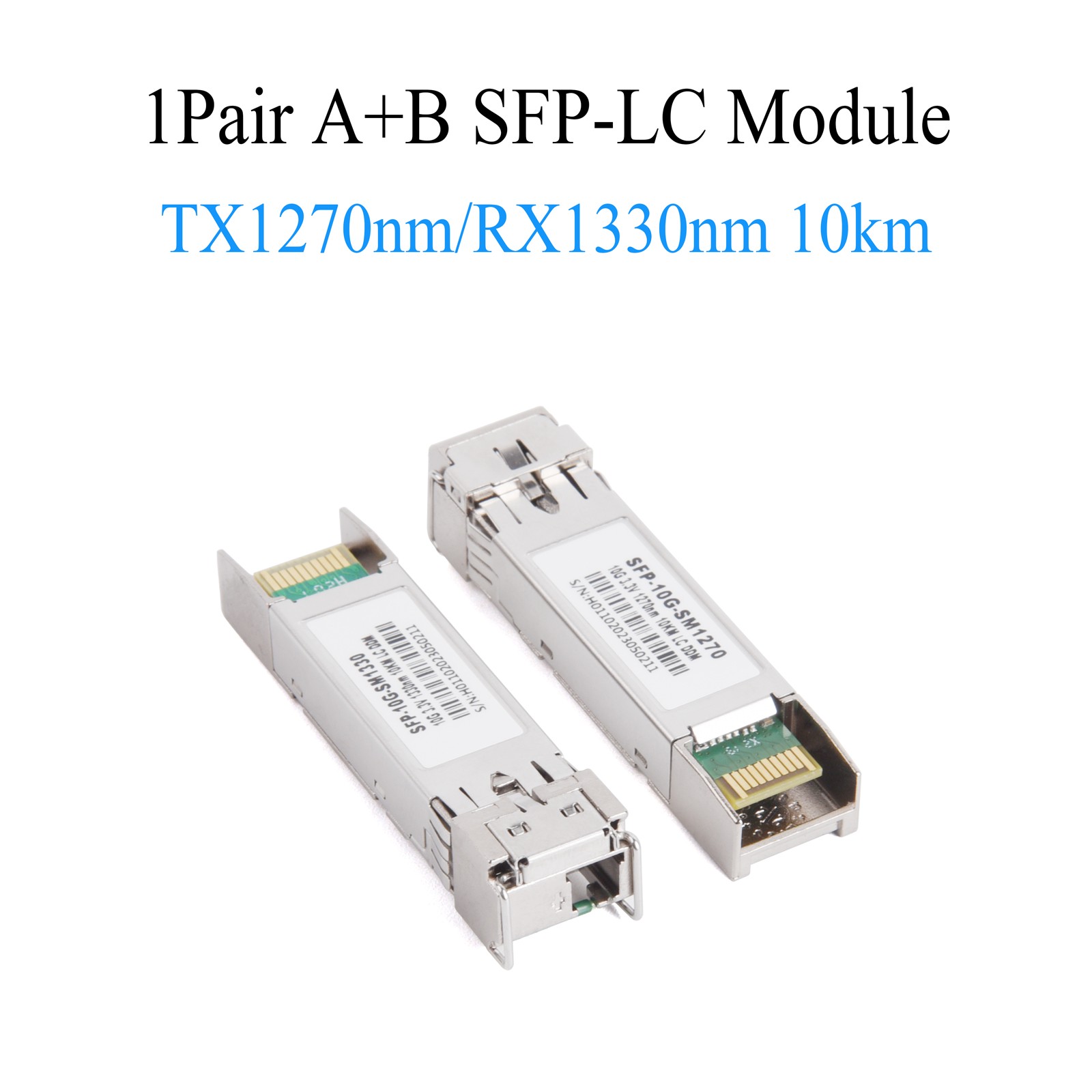 1Pair 10G Fiber SFP Transceiver Module LC Single Mode For Cisco Mikrotik Switch
