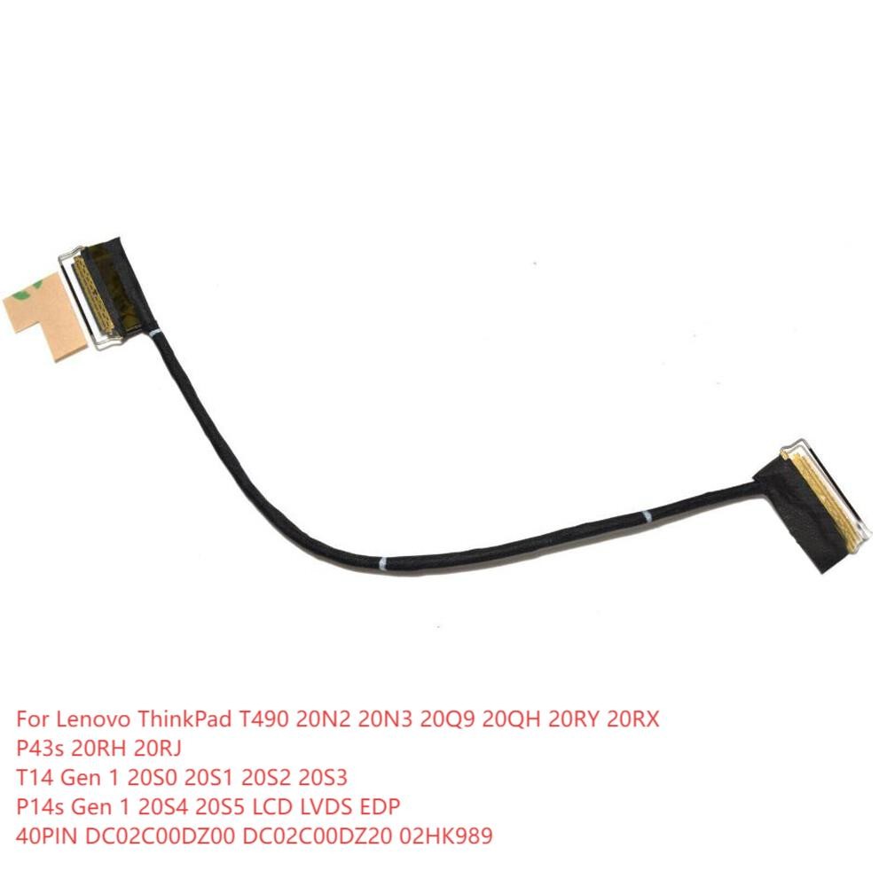 40pin laptop LVDS EDP Screen Cable Touch For Lenovo ThinkPad T14 Gen 1 20S0 20S1