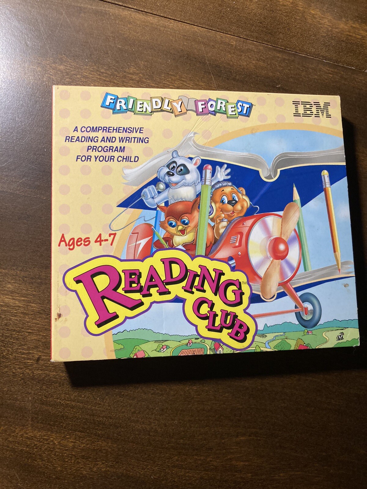 VTG 1996 IBM Friendly Forest Reading Club PC CD-ROM spelling sentences Ages 4-7