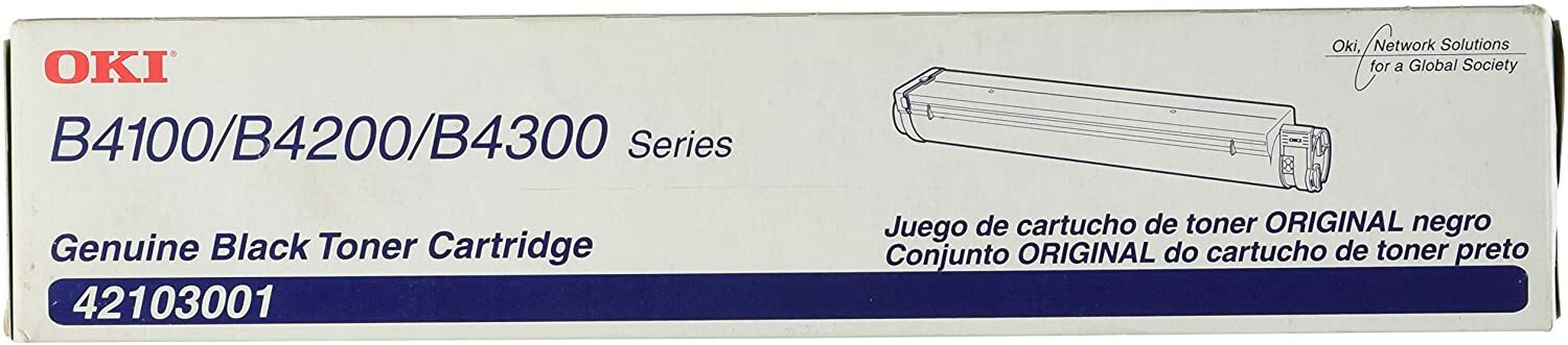 Okidata 42103001 Black Toner Cartridge for B4000 Series Printers 3000 Page Yield