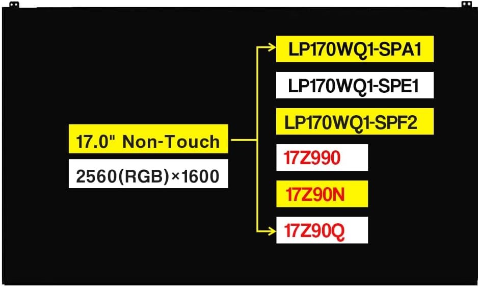 NEW 17" WQHD LCD Screen Display LP170WQ1-SPA1 LP170WQ1(SP)(A1) For LG 17Z990 AAA