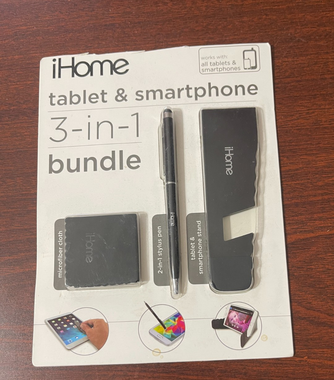 iHome 3-in-1 Tablet & Smartphone Accessory Bundle - Brand New