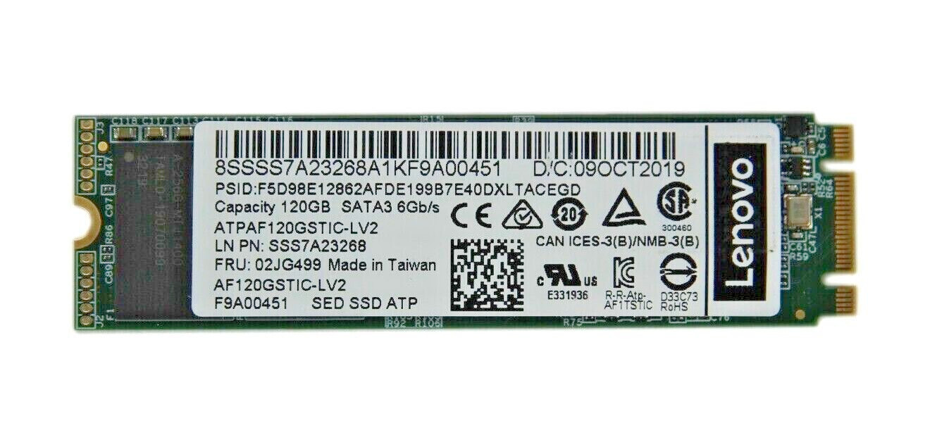 Lenovo 120GB M.2 SATA 6Gb/s SED SSD AF120GSTIC-LV2 02JG499 SSS7A23268 