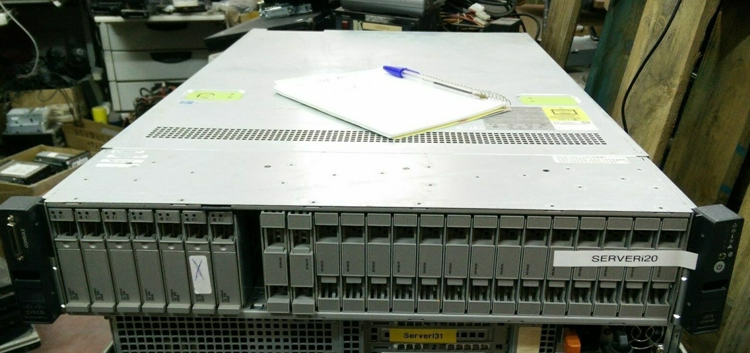 Cisco UCSC-C240-M3S UCS C240-M3S Server w/2x E5-2640 CPU, 32GB, 9266-8i, 6x300GB