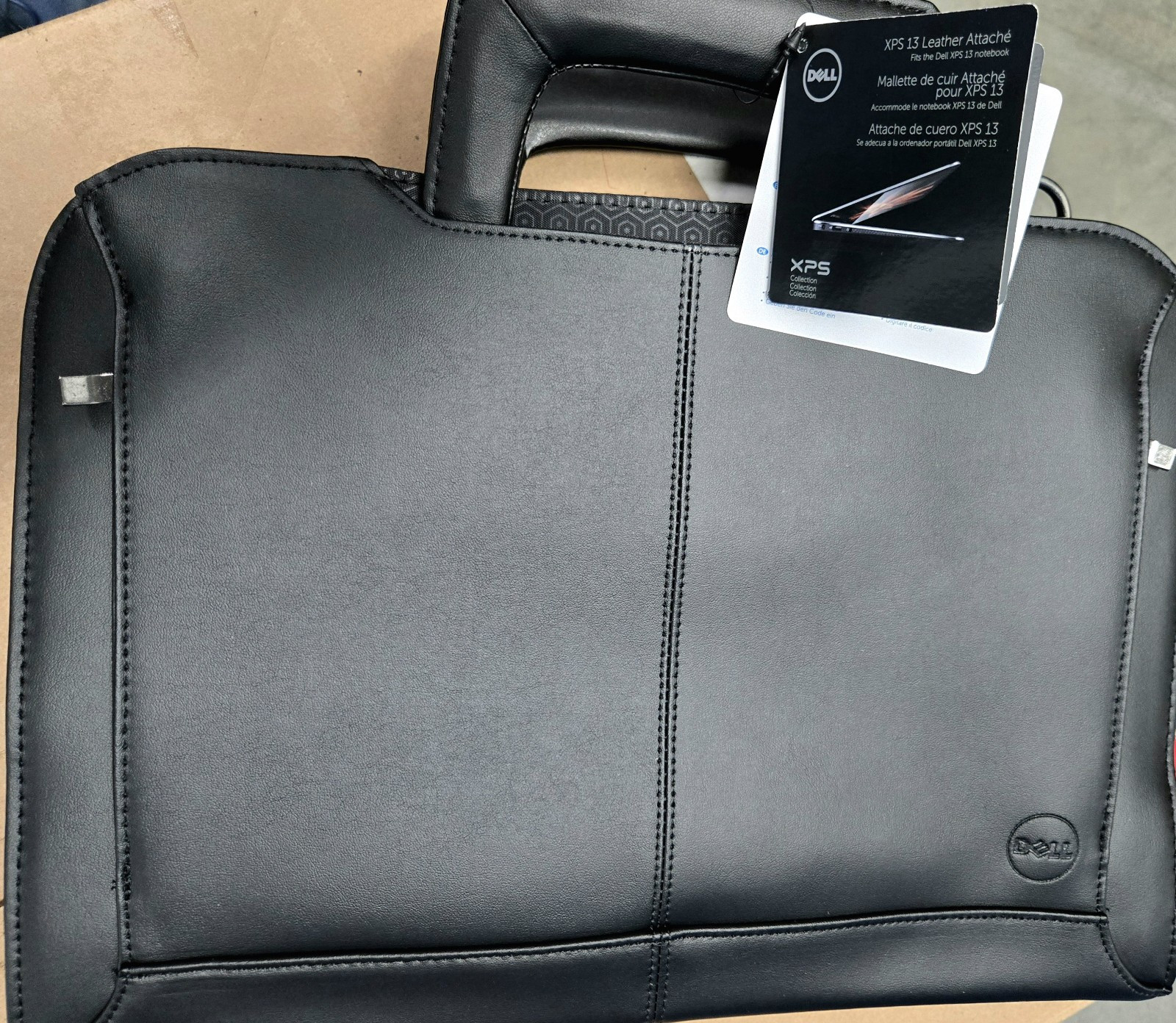 Dell 13" Executive Leather Attache Notebook Bag Carrying Case with Strap 10H6F