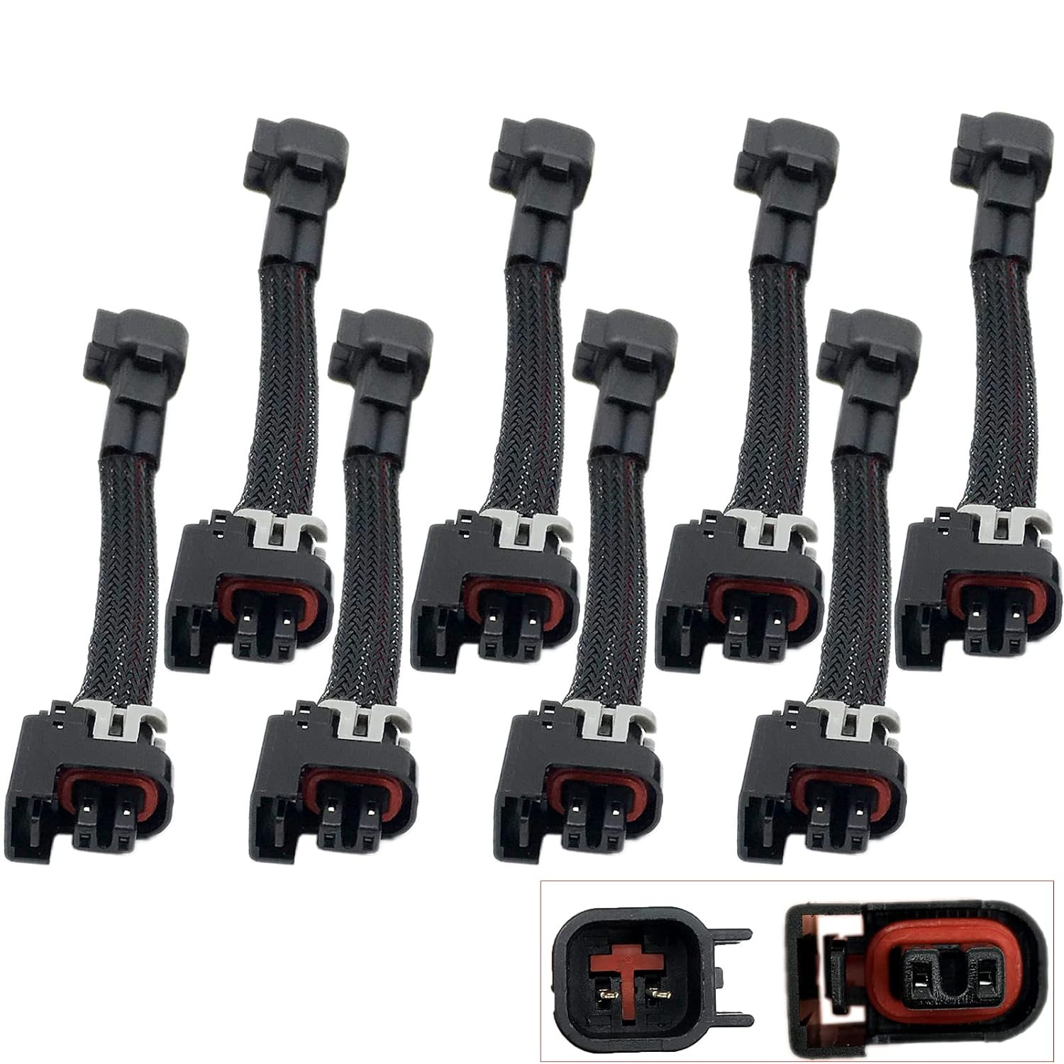 8Pcs Wire Harness Adapter Compatible with LS Gen 3 Tuck USACAR EV6 to Mini Delph