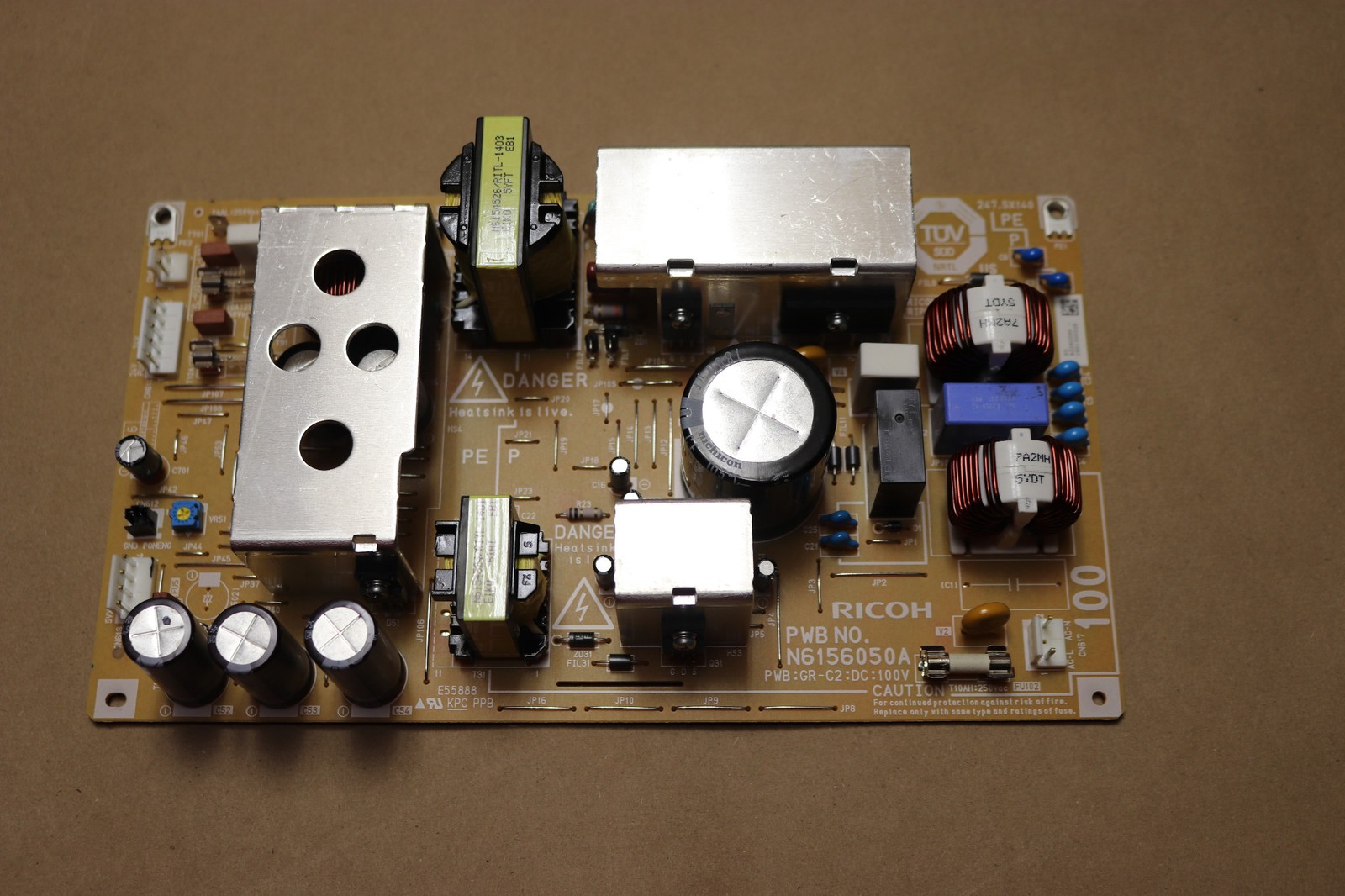 Lanier MP C306ZSPF Color Copier Parts N6156050A GR-C2 Power Board